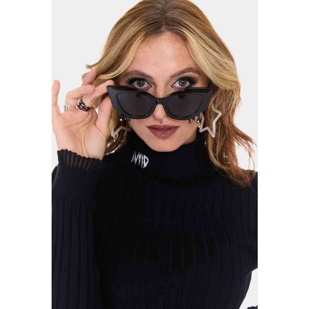 Jawbreaker - Tear Drop Cat Eye Des lunettes de soleil - Noir